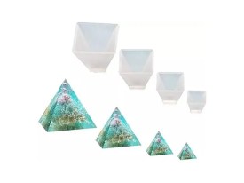 Set 4 moldes silicona piramides